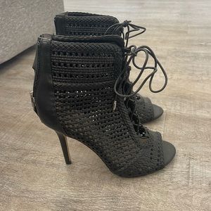 Sam Edelman Black Lace Up Heels